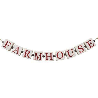 *Beaded Wooden Blocks, Farmhouse - The Fox Decor